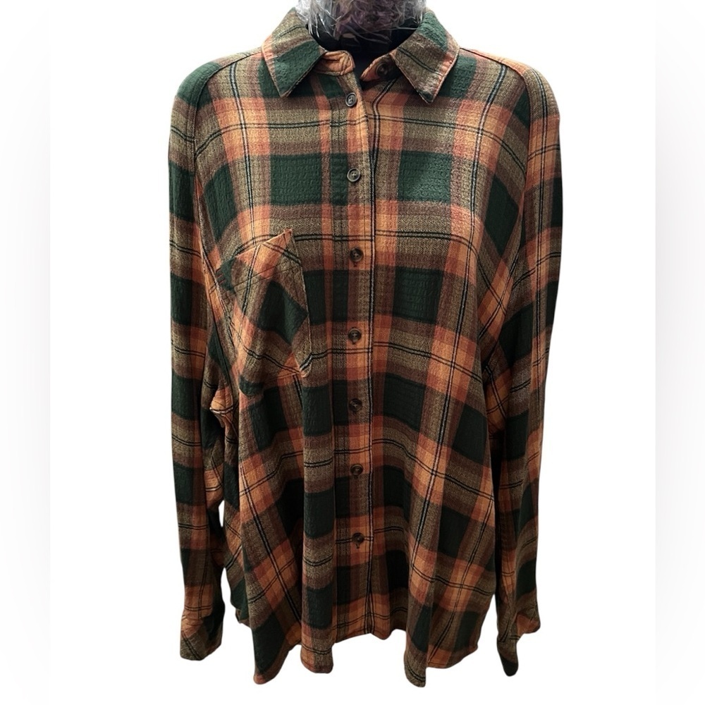 BDG Plaid Oversized Flannel Shirt
